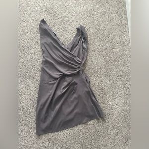 Light Grey Crossover Dress